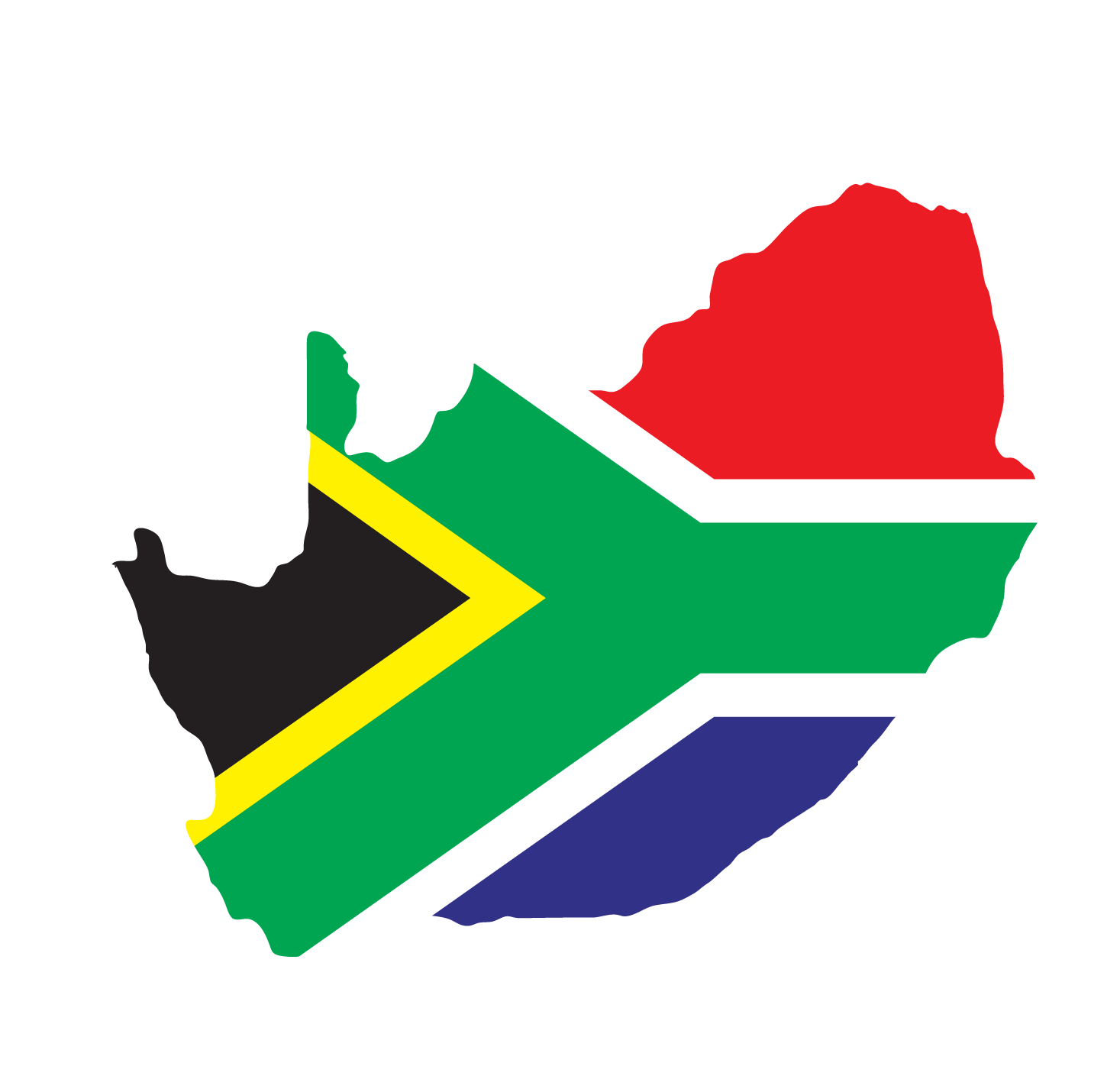 South Africa Flag Map - National Kaspersky Premium Support